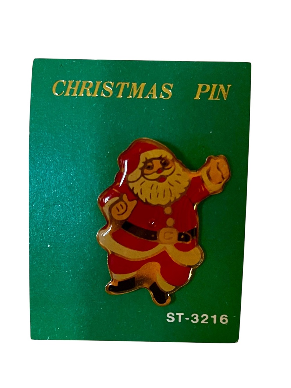 Christmas Santa Pin - Vintage Santa Claus Pin - New in Package